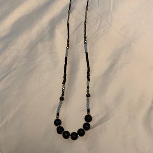 Black beaded necklace